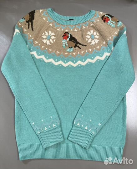 Свитер Talbots женский M со снегирями