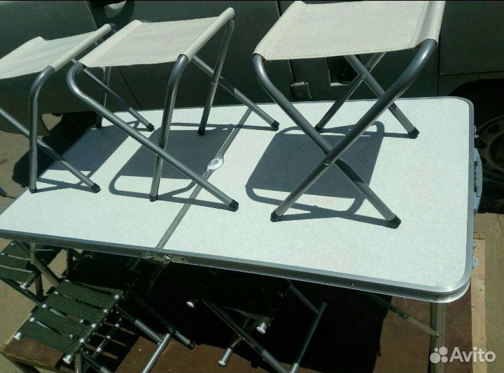 Стол складной туристический со стульями 4шт