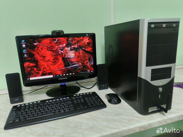 Компьютер в сборе для работы, игр, интернета