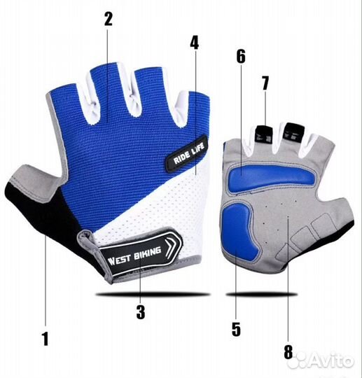 Перчатки для велосипеда (велоперчатки)