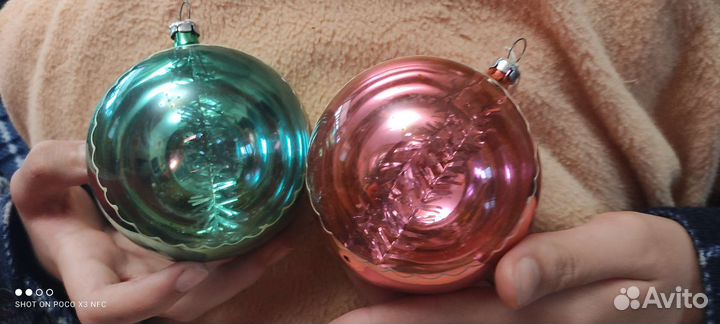 Стеклянные ёлочные швры