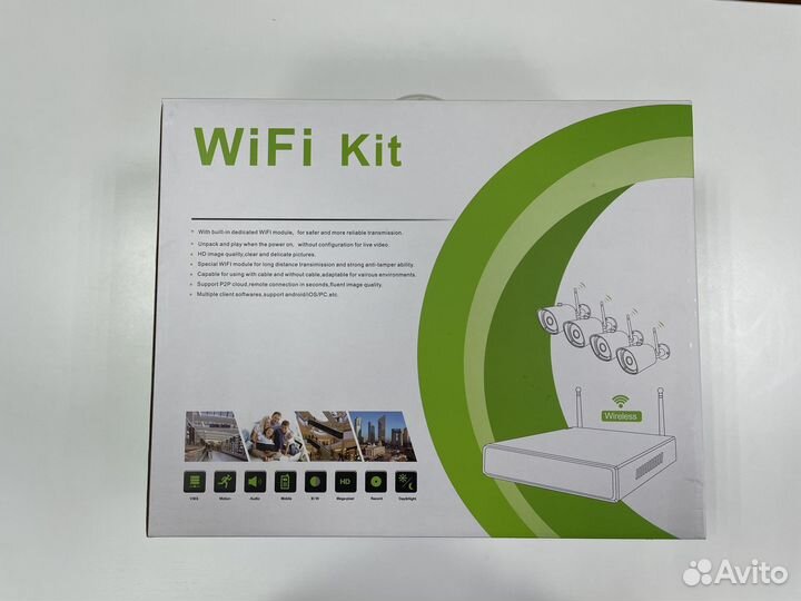 Топ видеонаблюдение 4 камеры ip wi-fi 5мп Комплект