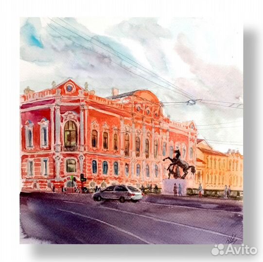 Картина акварель Санкт-петербург