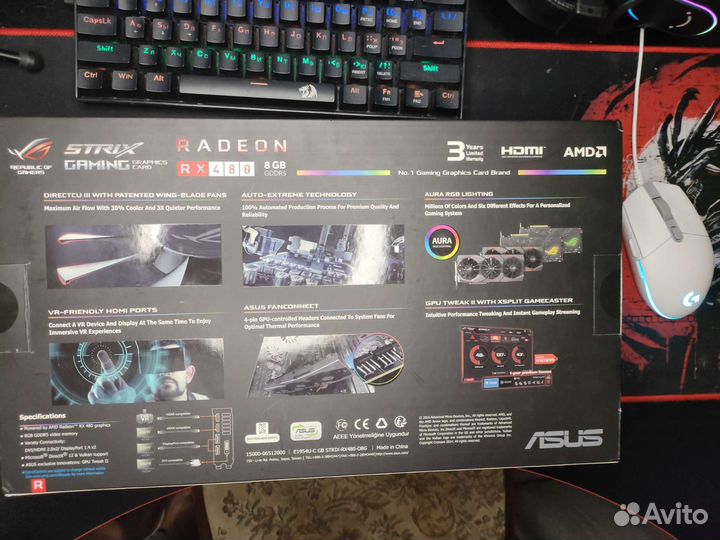 Видеокарта RX 480 8gb