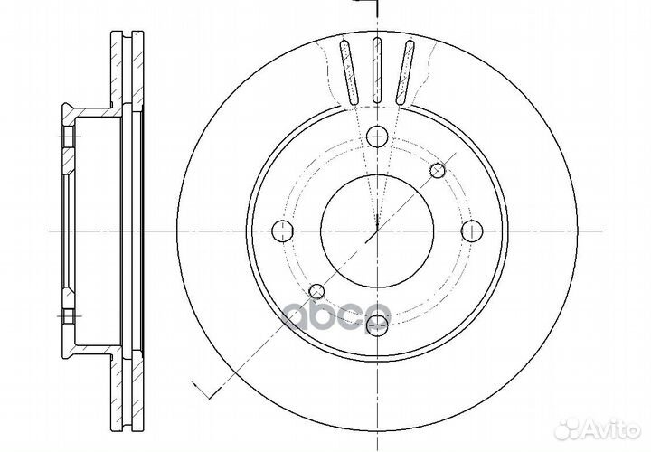 Диск тормозной вентилируемый G-brake GR-02504