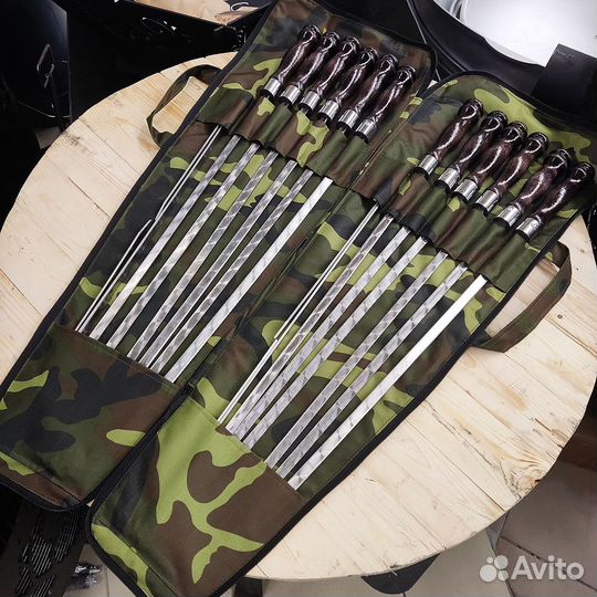 Набор шампуров в двойном чехле рк 50 см