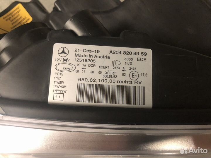 Фара правая Mercedes X204 GLK