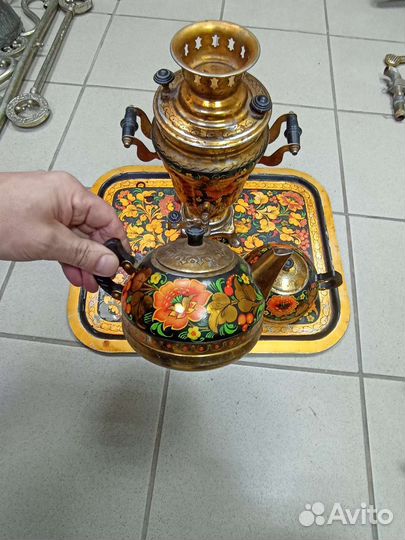 Самовар расписной.винтаж