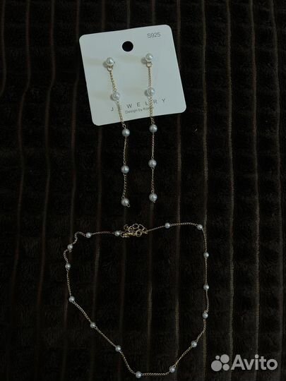 Бижутерия серьги и колье