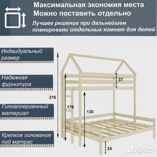 Двухъярусная кровать для детей