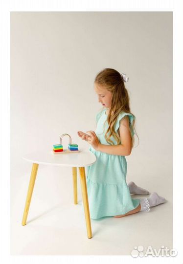 Развивающая деревяная игра счеты-перекидные