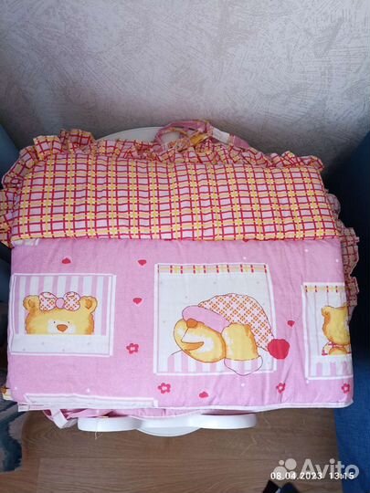 Бортики и балдахин в детскую кроватку