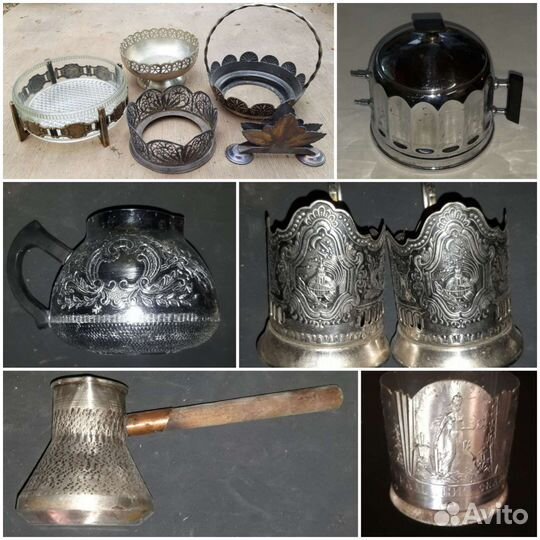 Сахарница, подстаканики,вазы и т. д. мнц