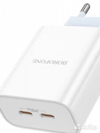 Блок питания сетевой 2 Type-C Borofone 35w