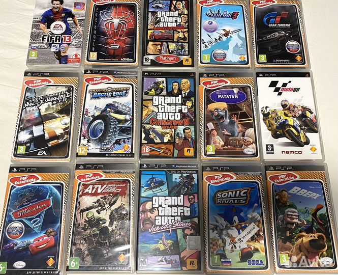 Комплект из 15 игр umd дисков psp