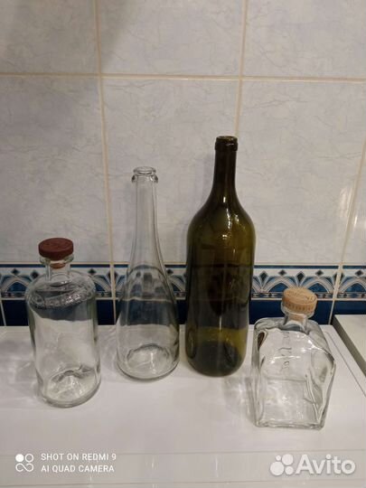 Бутылки для декора