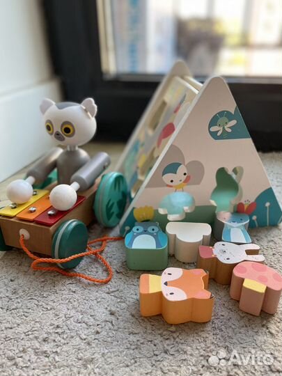 Janod+Коробка Кубики сортеры развивашки