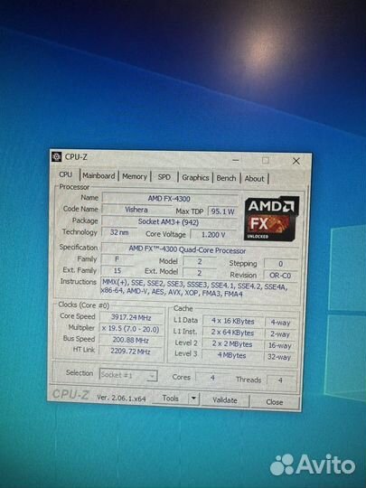 Процессор AMD FX-4300 3.80Ghz