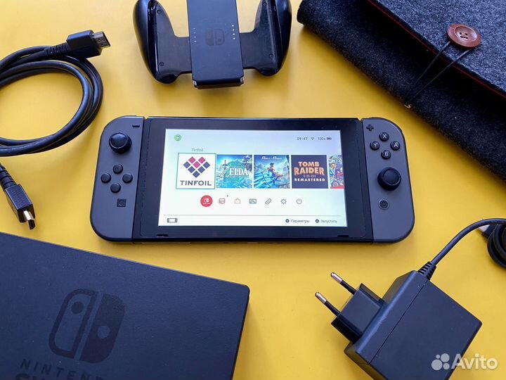 Nintendo Switch чип прошит 128Gb +игры