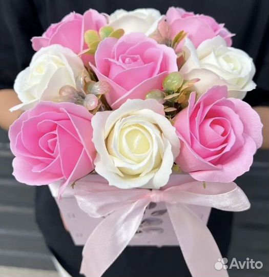 Букет из мыла, розы как живые