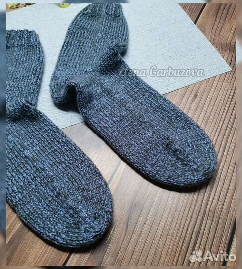 Вязаные Мужские Носки 42/43р(ручной работы)