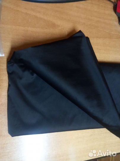 Чёрный атлас костюмная ткань