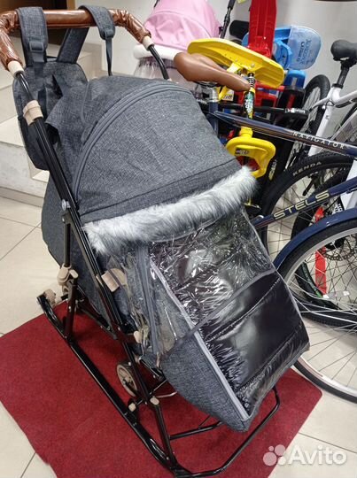 Санки коляска Галактика Glory Gloss