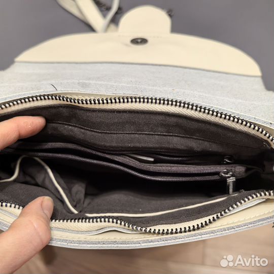 Сумка натуральная кожа бежевая