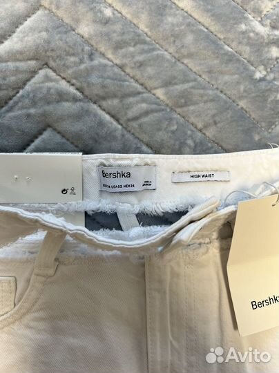 Юбка джинсовая Bershka 34 XS-S белая