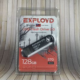 Флеш-накопитель 128Gb Exployd 570 USB 2.0 чёрный