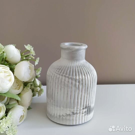 Набор декоративный поднос, шкатулка и ваза гипс