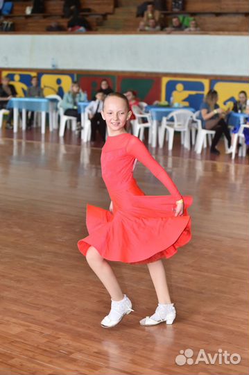 Платье, комплект для бальных танцев (2 юбки)