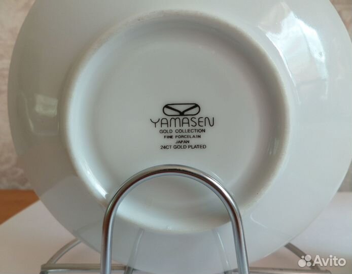 Кофейная пара. Фарфор Yamasen Gold Collection 24ct