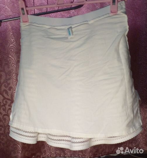 Белая кружевная юбка Acoola р.164 состояние новой