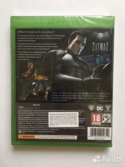 Batman the Telltale series Xbox One новый диск