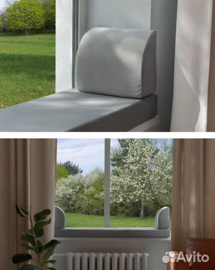 Матрас и подушка на подоконник