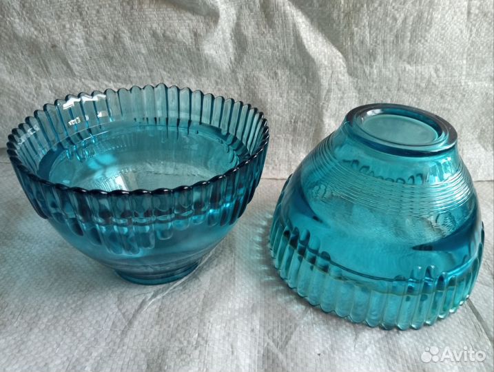 Конфетница цветное стекло СССР