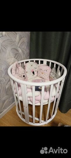 Бортики в кроватку и косичка