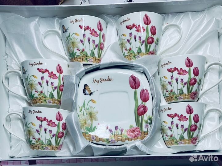 Сервиз чайный набор 12 предметов новый