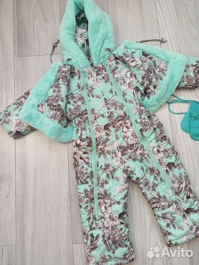 Зимний комбинезон для девочки 86-92