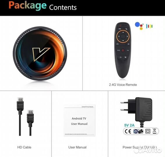 Тв приставка андроид android Вонтар Vontar 4-32 гб