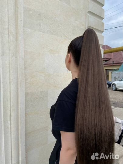 Хвост на резинке / шиньон / накладной хвост