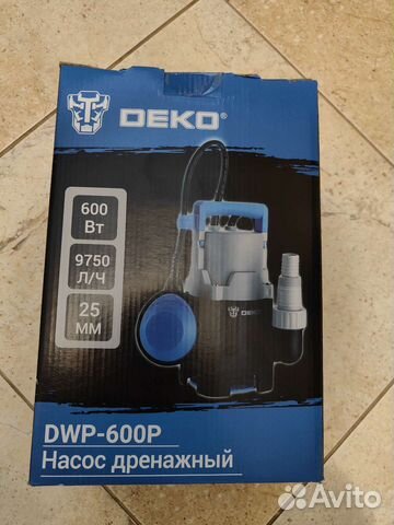 Дренажный насос Deko DWP-600P новый купить в Ногинске | Товары для дома ...