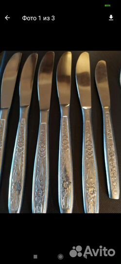 Вилки; ножи мельхиор СССР