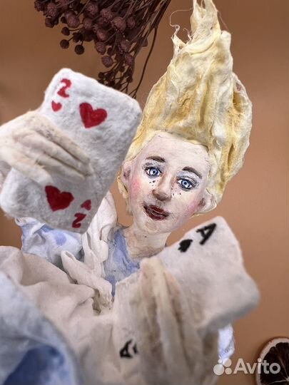 Ватные игрушки Алиса и Красная королева