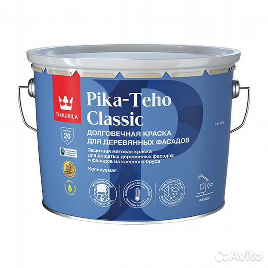 Краска для домов Tikkurila Pika-Teho Classic основ