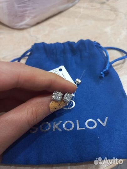 Серебряные серьги новые