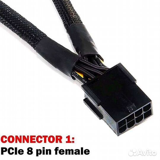 Разветвитель с 8pin (pcie) на 2*6+2pin (pcie)