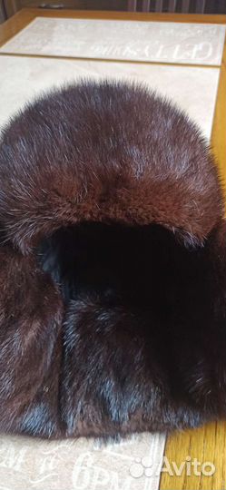 Норковая шапка мужская ушанка