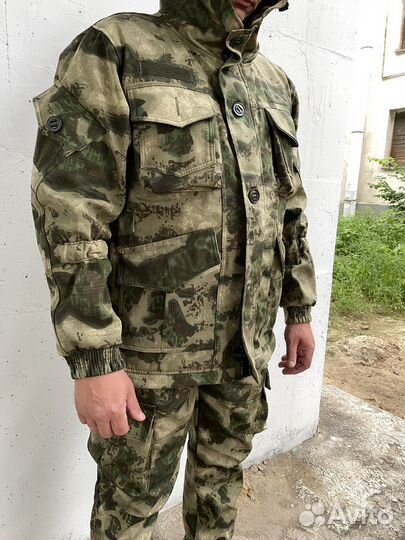 Костюм горка мох с флисом и подтяжками